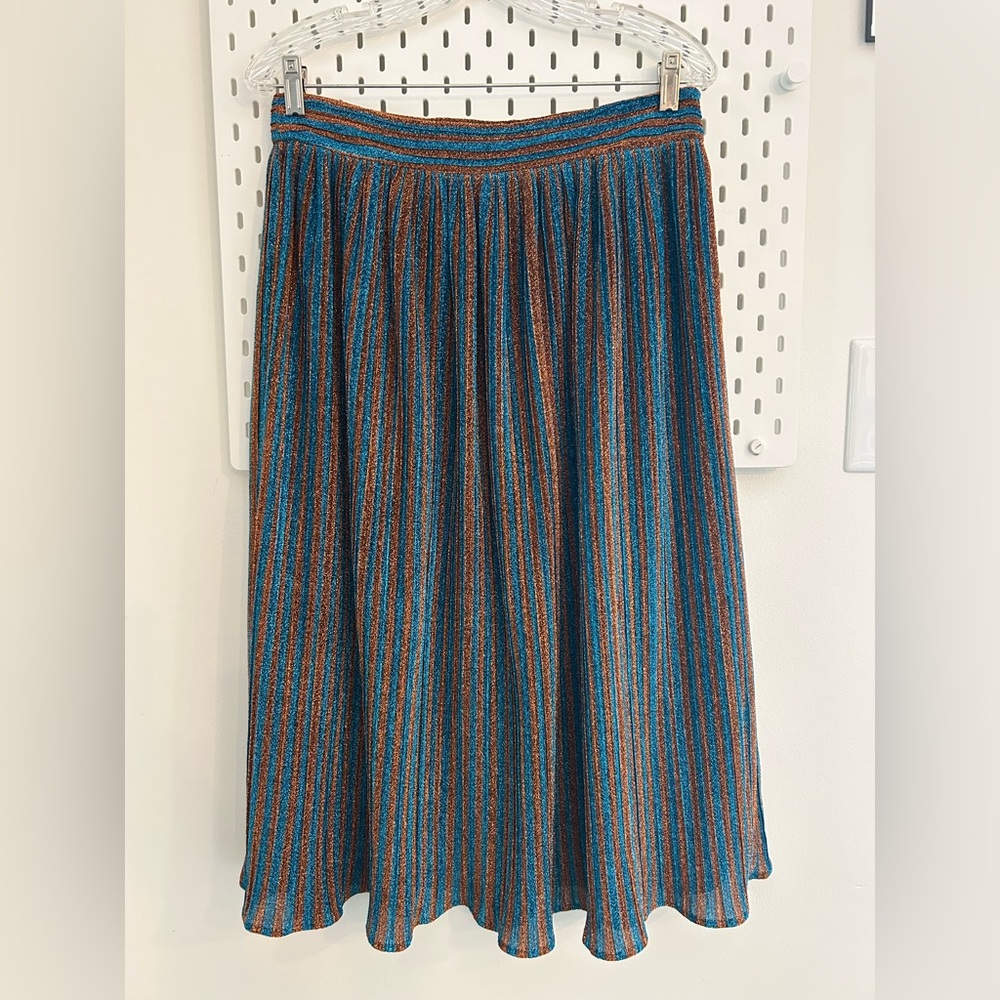 Sugarlips Blue and Orange Striped Skirt